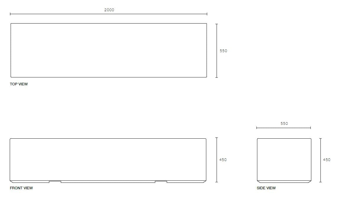 Модульная бетонная скамья без спинки SIT Box to Box ARCH-00051490 - Вид №9