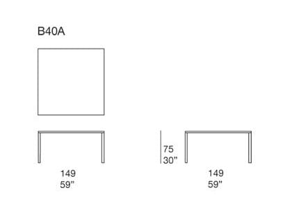 Деревянный квадратный садовый стол Paola Lenti ARCH-00100778 - Вид №2