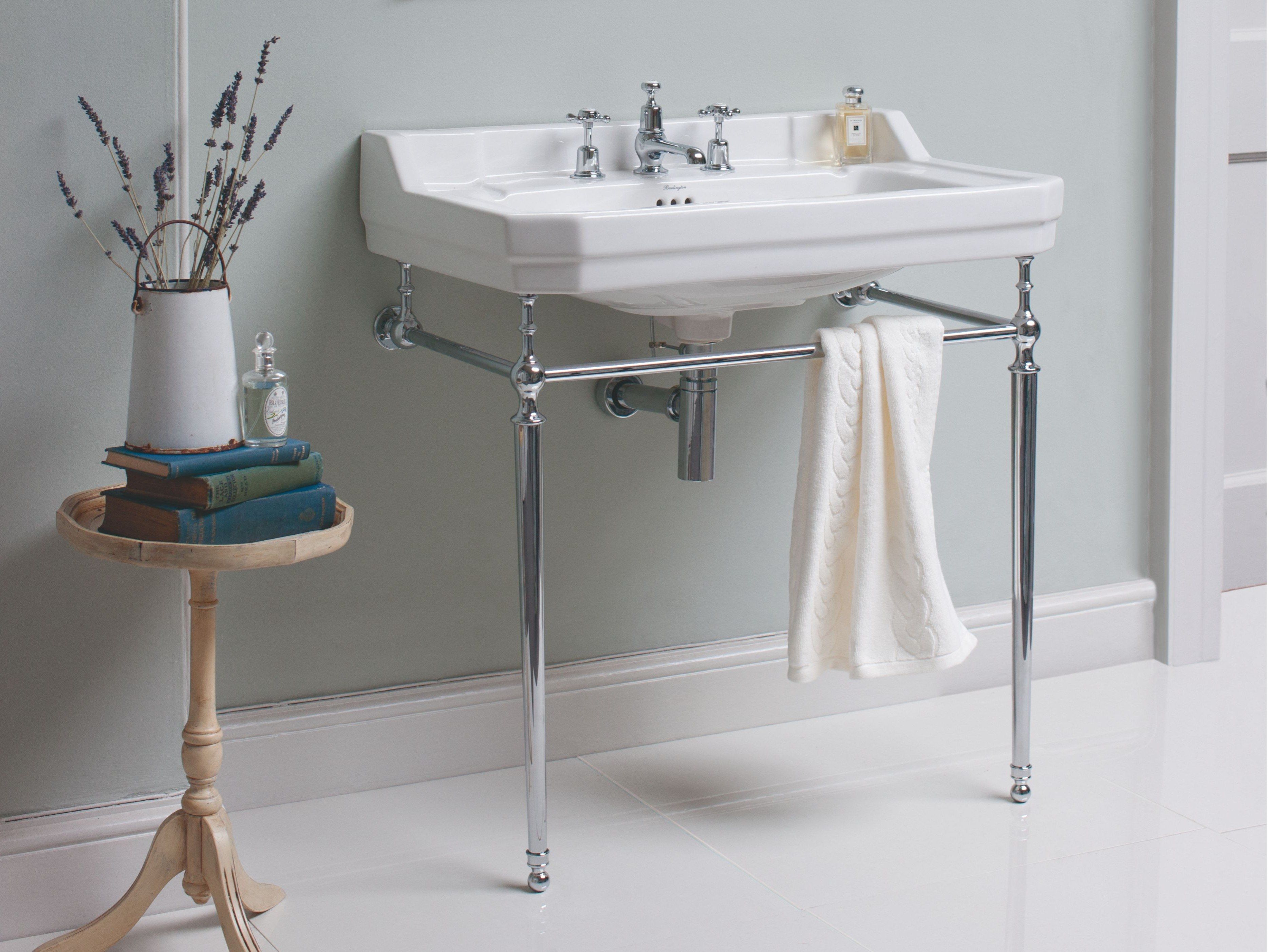 Консольный умывальник из стекла с переливом Burlington Эдвардианская ARCH-00052746