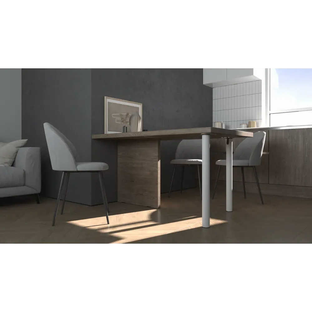 Складная мебельная ножка Edson FL-010 белая стальная 71 см 88110492 STLM-0076854 - Вид №9