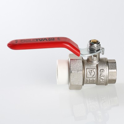 VTp.742.0.02505 Кран шаровой латунный с переходом на полипропиленовую трубу Valtec 25 х 3/4"  - Вид №4