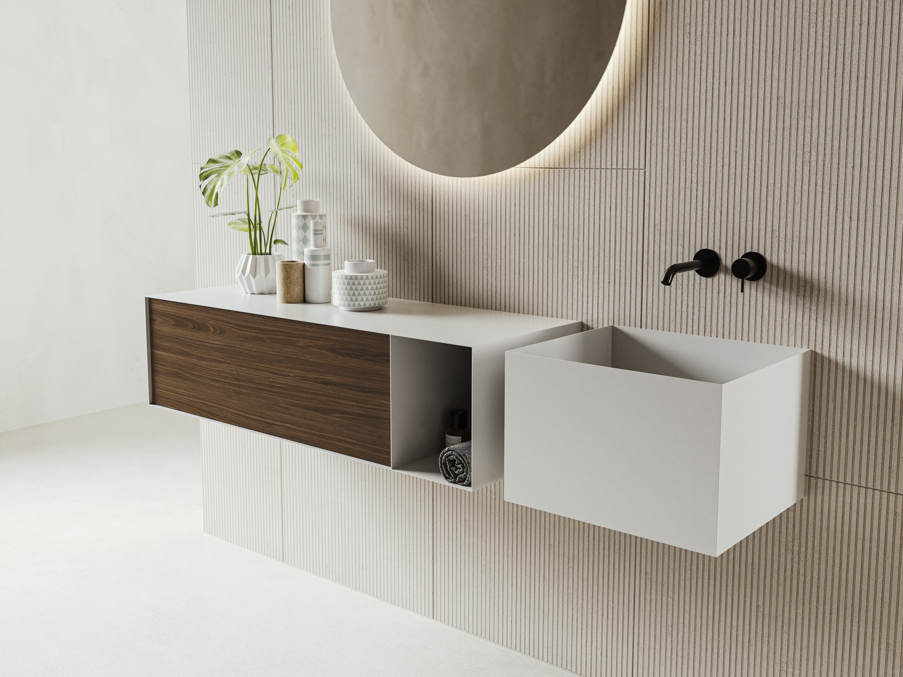 Подвесной туалетный столик из листового металла с дверцами Moab Zero20 ARCH-00133463