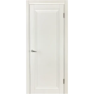 Дверь межкомнатная глухая Нобиле 90x200 см полипропилен белый с замком