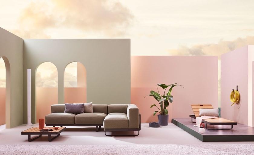 Terraforma Модульный садовый диван из ткани sunbrella® Makemake Mkbgsdtn1+mkbgsads1-mkbgsdtn2+mkbgsads2 - Вид №1