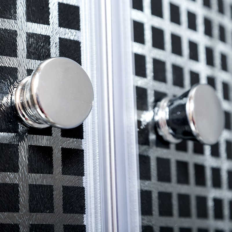 BМ4510 N (без крыши) BLACK Душшевая кабина DETO Серия ВМ L 809 с гм. и эл. BLACK - Вид №10