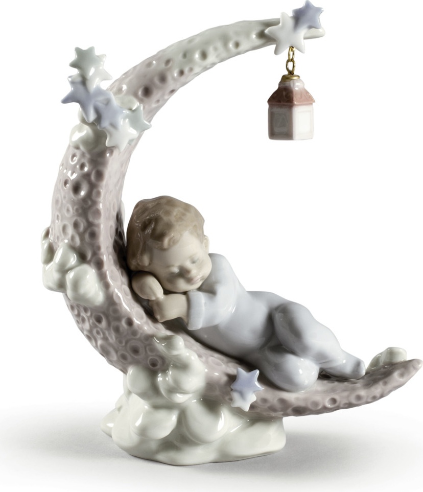 10668986 LLADRO Фигурка Lladro "Спящий на луне" 15x18см Фарфор Lladró 