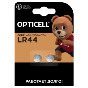 Алкалиновые батарейки OPTICELL LR44 для электроники (2 шт) 89393244