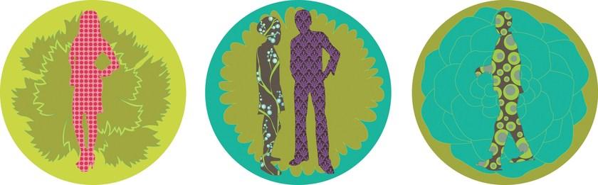 CONCEPTUWALL Декор из клейкой ткани Silhouettes sun-id-1391006 - Вид №9