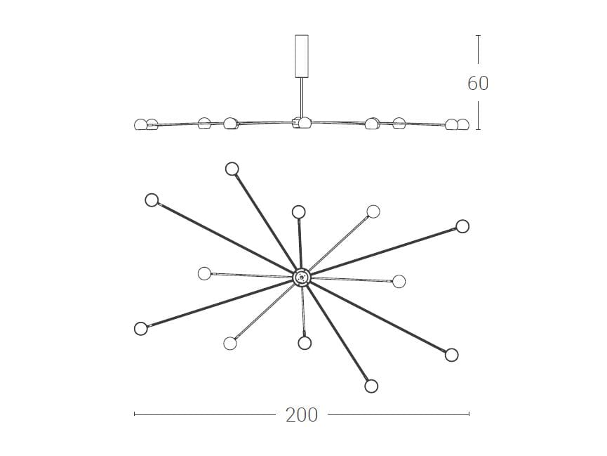 Металлическая люстра ZAVA Atrax ARCH-00064618 - Вид №2