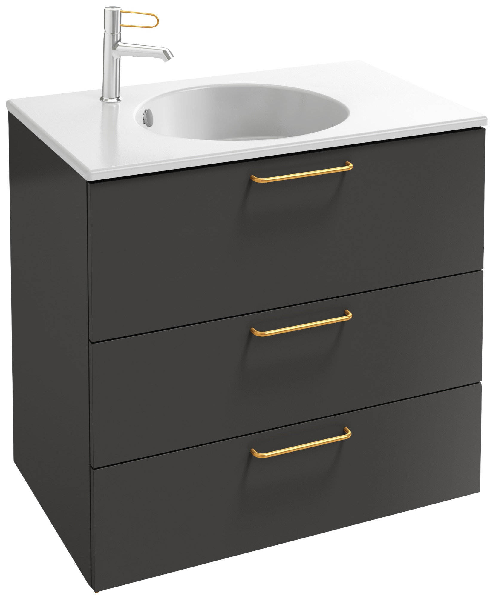 EB2532-R8-G1C Тумба под столешницу 80 см, 3 ящика, золотая ручка JACOB DELAFON ODÉON RIVE GAUCHE ODEON RIVE GAUCHE