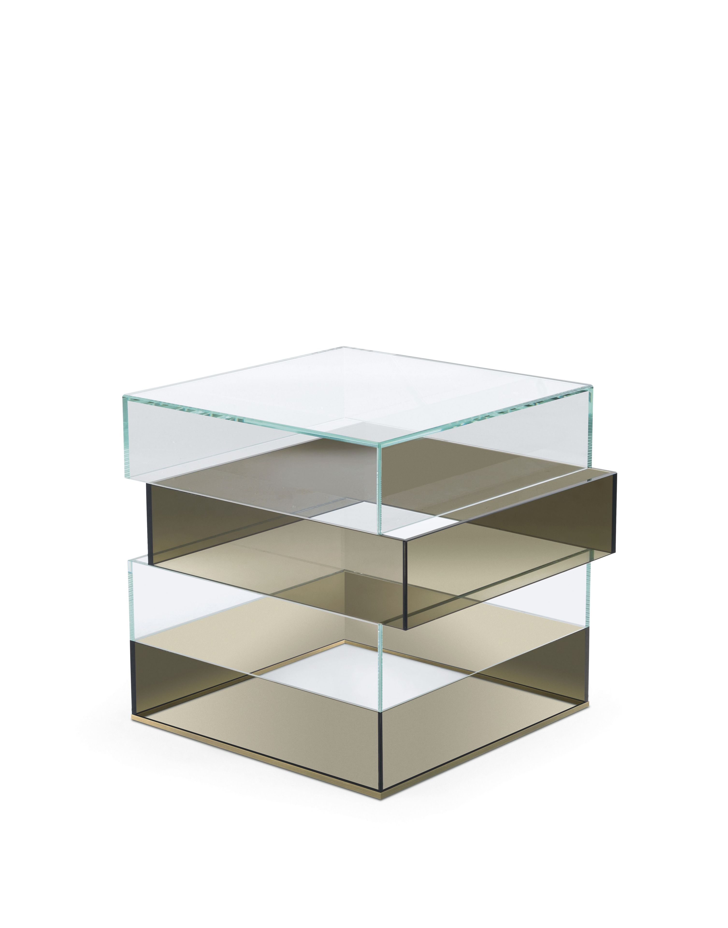 Квадратный журнальный столик из матового стекла Gianfranco Ferré Home Jenga ARCH-00101092 - Вид №3