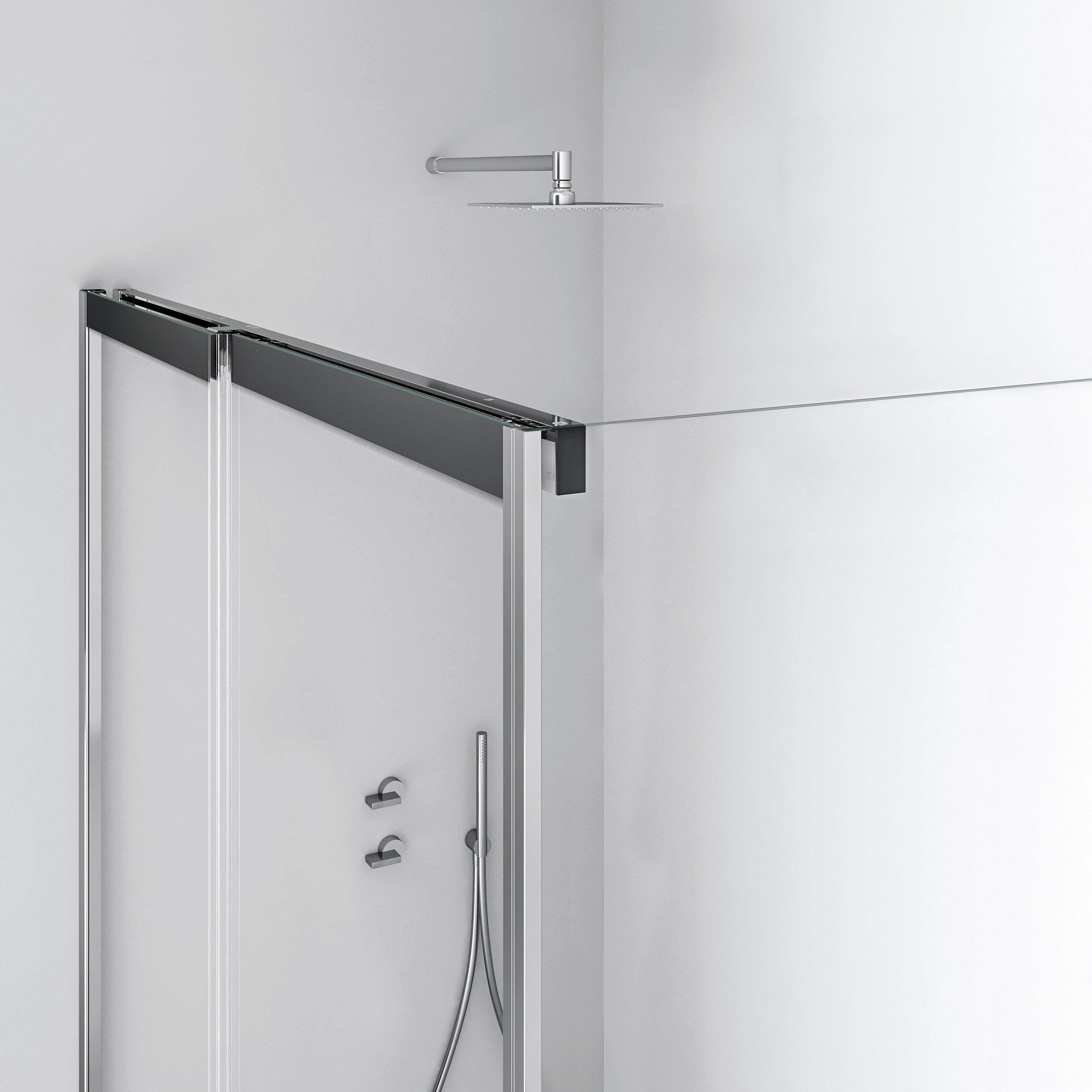 Алюминиевая и стеклянная душевая кабина с раздвижной дверью DUKA вода 5000 ARCH-00071644 - Вид №18