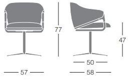 Segis Стул на козелке из ткани с подлокотниками Hammer sun-id-1501628 - Вид №3