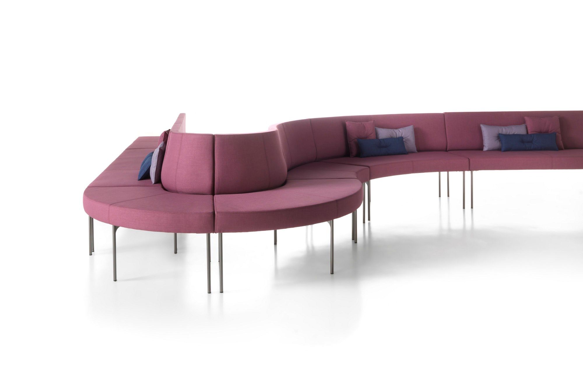 Модульная выпуклая скамья из ткани SITIA Laguna ARCH-00133121 - Вид №29