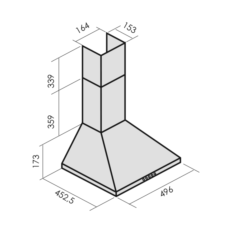 5351867 Вытяжка каминная MBS LAURUS 150 белый STDN-0010958 - Вид №4
