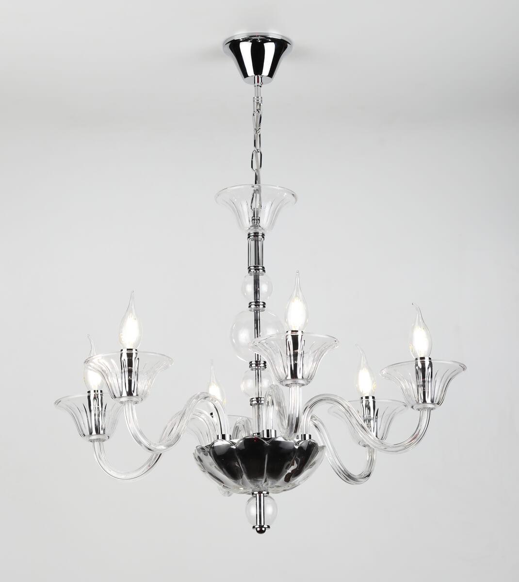 Подвесная люстра Rivoli Nudo 1008-206 RIVOLI ДИЗАЙНЕРСКИЕ, NUDO 336782 Хром;прозрачный  - Вид №1
