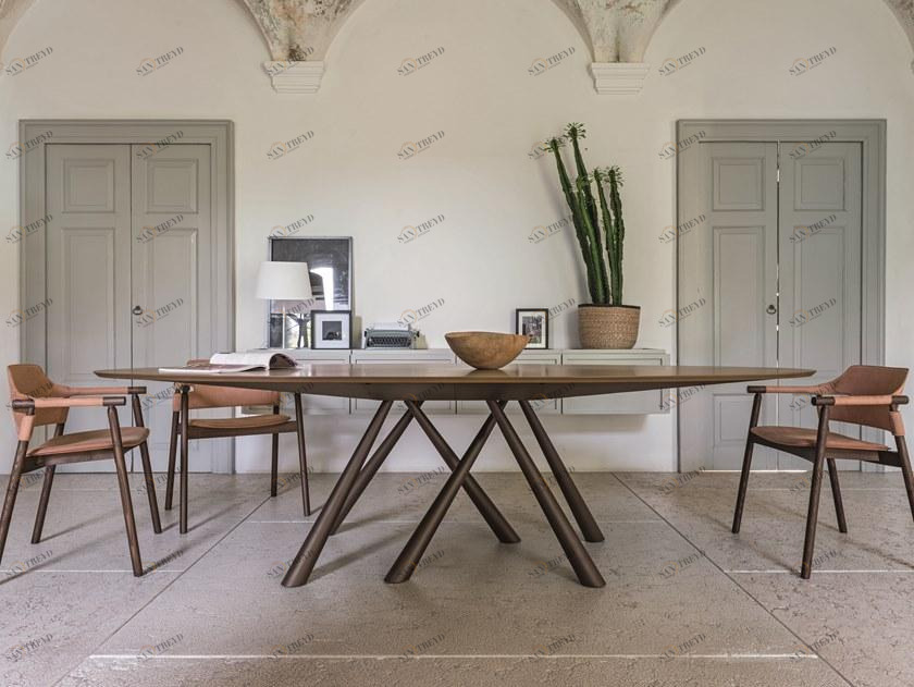 Midj Овальный стол из фанерованной древесины Forest sun-id-1391225