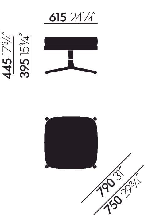 Мягкая подставка для ног VITRA Grand Relax ARCH-00087365 - Вид №17