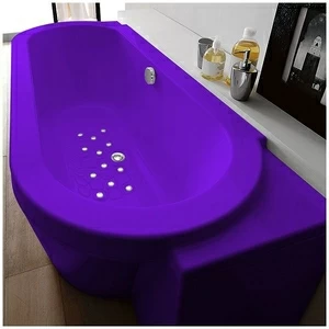 Ванна Gruppo treesse Playa V818C-SX-F фиолетовая с аэромассажем овальная угловая пристенная левая