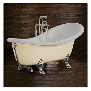 Ванна Akcjum Rectime 170 WR-02-01-Ch-J овальная кремовая с хромированными ножками