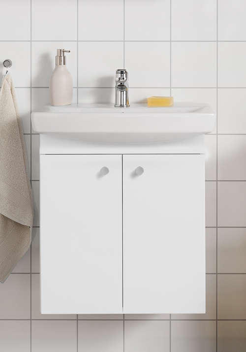 1751206 Life 600 M Шкаф Для Умывальника Белые Двери M Hafa  Белый 