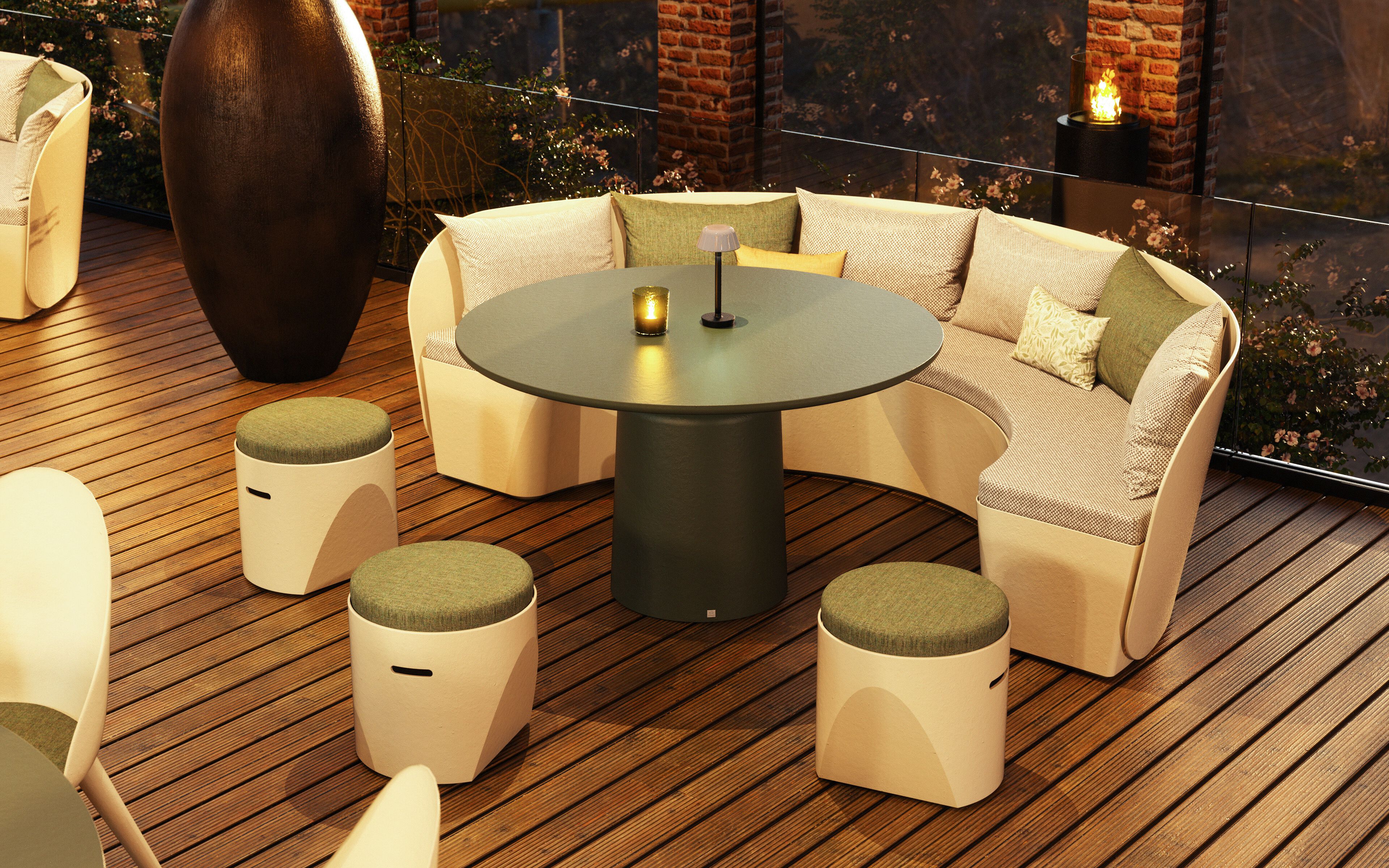 Круглый стол из стекловолокна GANSK SIANA ARCH-00024087 - Вид №4