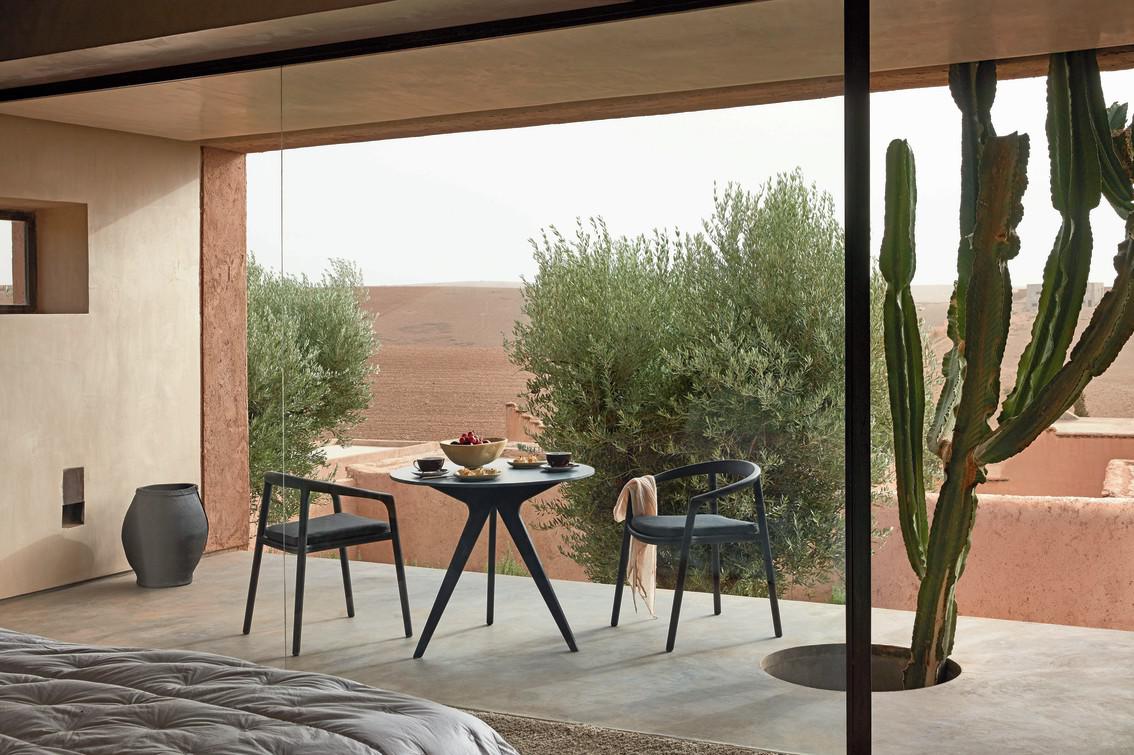 MNST978 Обеденный стол teak ⌀80см Manutti Torsa - Вид №25