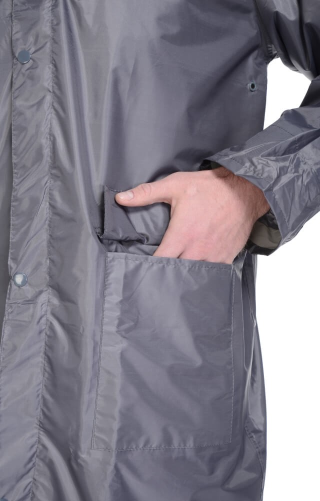 4957145 Плащ "Альбатрос ЛАЙТ" влагозащитный серый  Непромокаемая спецодежда  размер L  - Вид №8