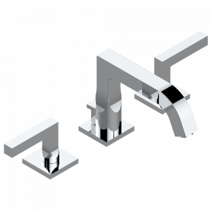 G1U-151M Смеситель устанавливаемый на борту раковины на три отверстия с донным клапаном. Для мрамора Thg-paris Beluga с рукоятками Хром