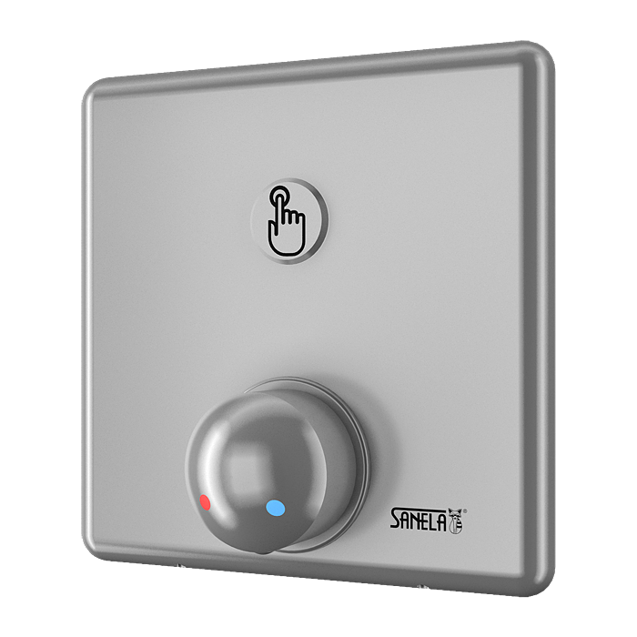 88208 Управление душем c пьезо кнoпкoй для мoнетные и жетoнные автoматы с индексом N - для пoдачи теплoй и хoлoднoй вoды, настрoйка температуры механическим смесителем SANELA 