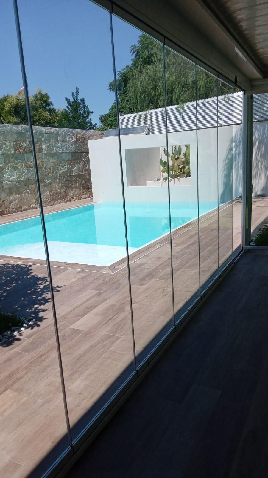 Алюминиево-стеклянное раздвижное окно Mv Line панорамное остекление / ширма ARCH-00088759 - Вид №1