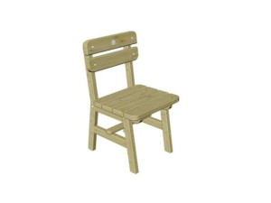 Деревянный садовый стул с открытой спинкой