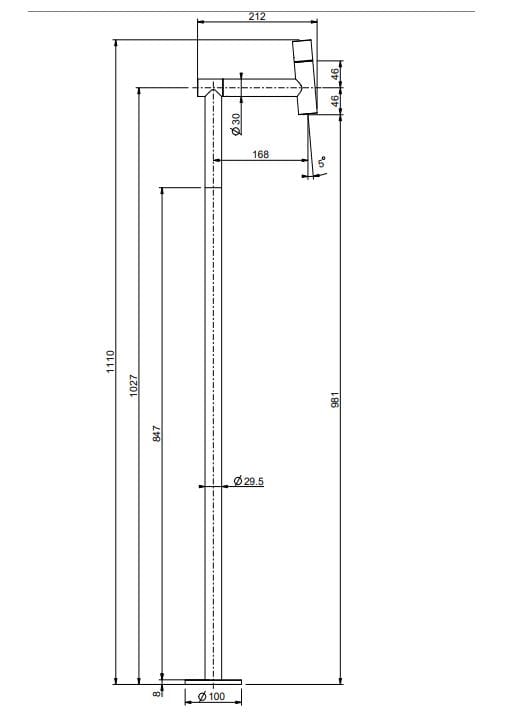 Однорычажный смеситель для раковины QD Magistro Lab Hammer ARCH-00070430 - Вид №2