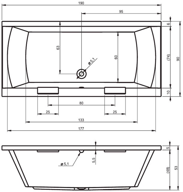 BA9400500000000 Ванна Riho Modena Santreyd - Вид №2