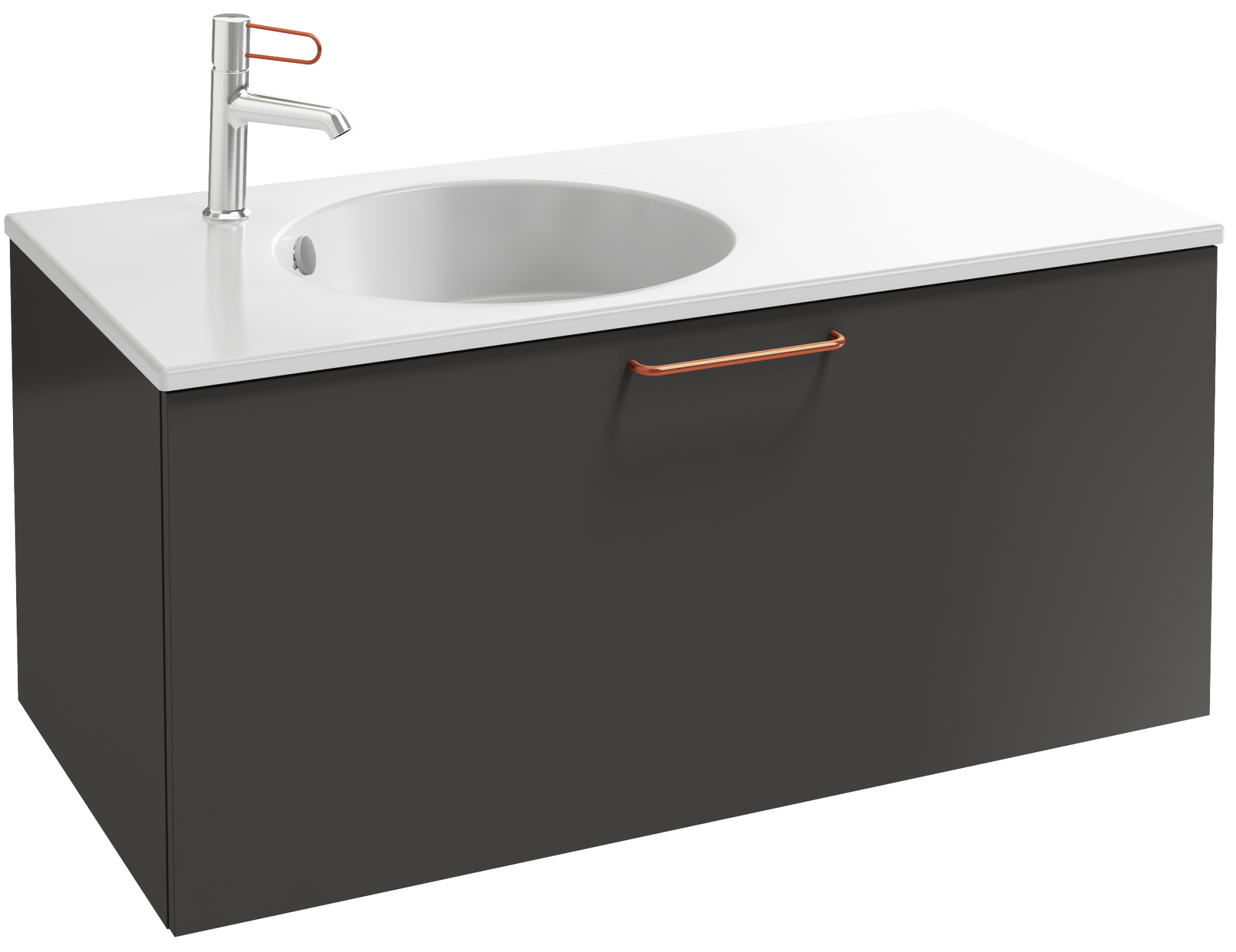 EB2514-R7-E52 Тумба под столешницу 100 см, 1 верхний ящик, бронзовая ручка JACOB DELAFON ODÉON RIVE GAUCHE ODEON RIVE GAUCHE