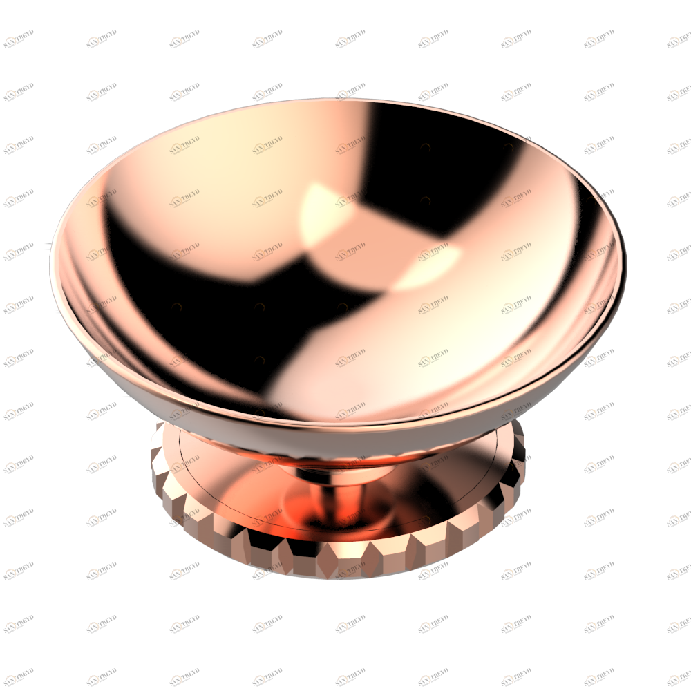 G9K-544 Мыльница на подставке, диаметр : 100 мм Thg-paris System cristal с рукоятками Розовое золото G9K-544 CAT.F