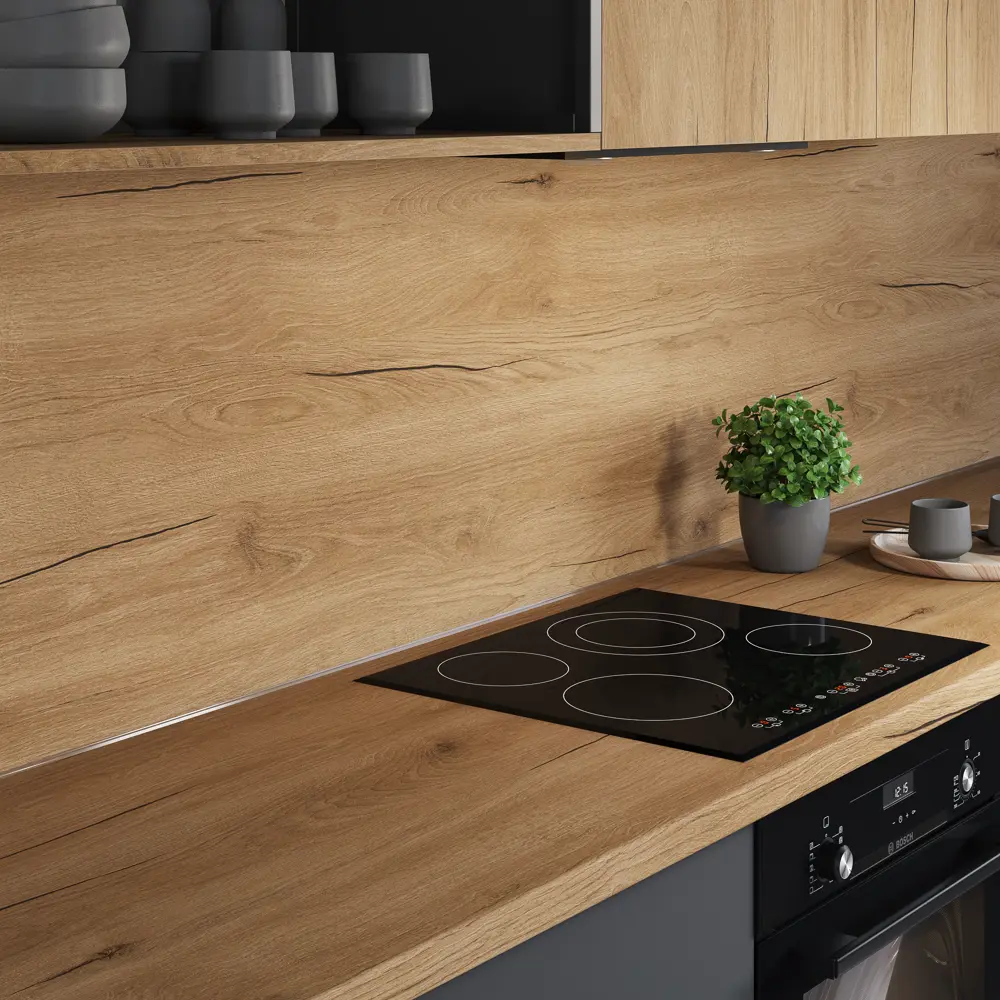Столешница кухонная Slotex Верея 300x60x3.8 см ДСП цвет золотистое дерево 89365108 STLM-2188963 DELINIA ДСП Постформинг - Вид №5