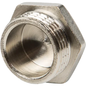 Пробка Valtec наружная резьба 3/4" никелированная латунь