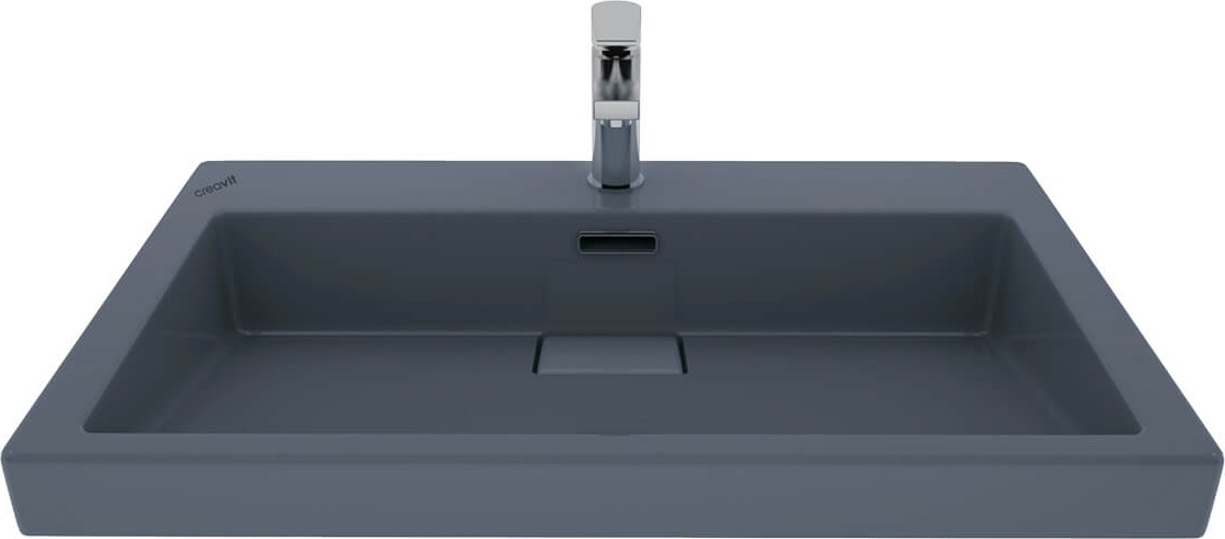 EP080-00BM00E-0000 Раковина EP080.2 мебельная (80см) БАЗАЛЬТ Creavit 
