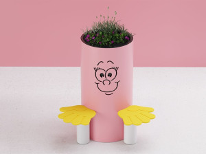 Плантатор с сиденьями для детей из оцинкованной стали