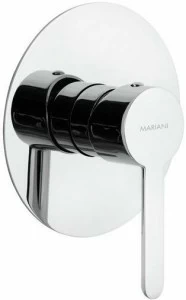 Rubinetterie Mariani Смеситель для душа, однорычажный, с тарелкой Noir 179 - no