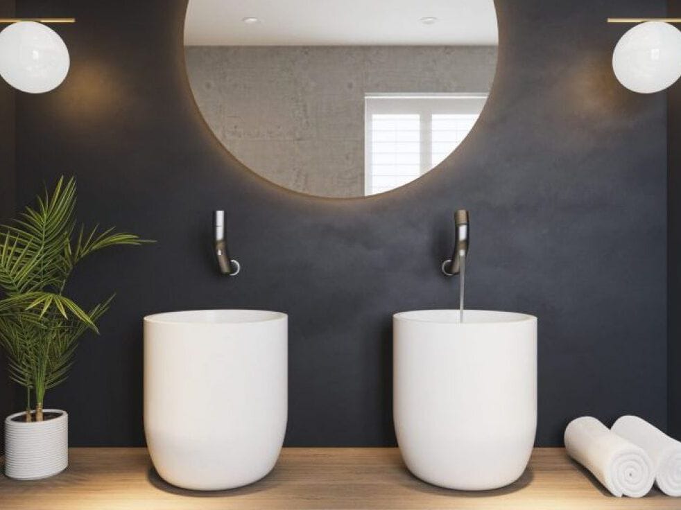 Круглое зеркало для ванной комнаты со встроенным освещением JEE-O FLOW 80 ARCH-00057619 - Вид №1