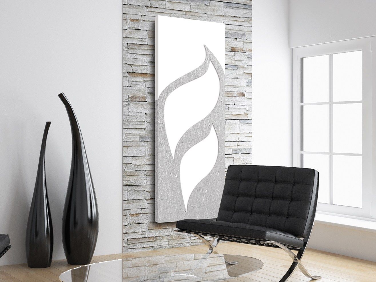 Алюминиевый полотенцесушитель Termo Design двойная пластина-серебряная фольга ARCH-00071753 - Вид №2