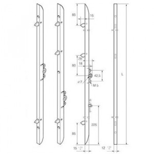 Шпингалет оконный ABLOY mod. 374 1400/12 ASSA ABLOY LK01-709