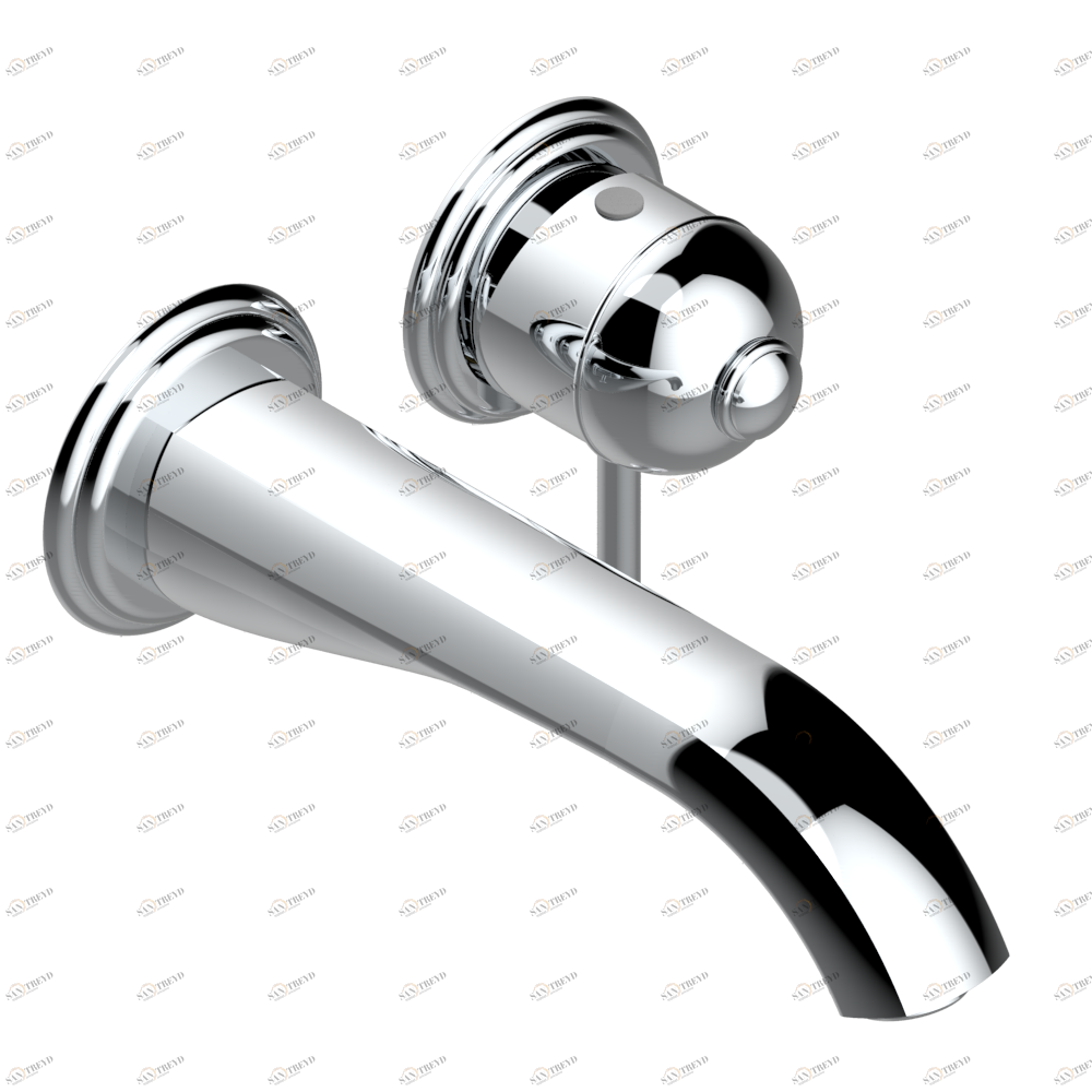 U4E-6541B Trim only for Built-in basin mixer with spout (two x 1/2'' inlets and one 1/2'' outlet), without waste Thg-paris Duomo Хром U4E 6541B A02 CAT.A