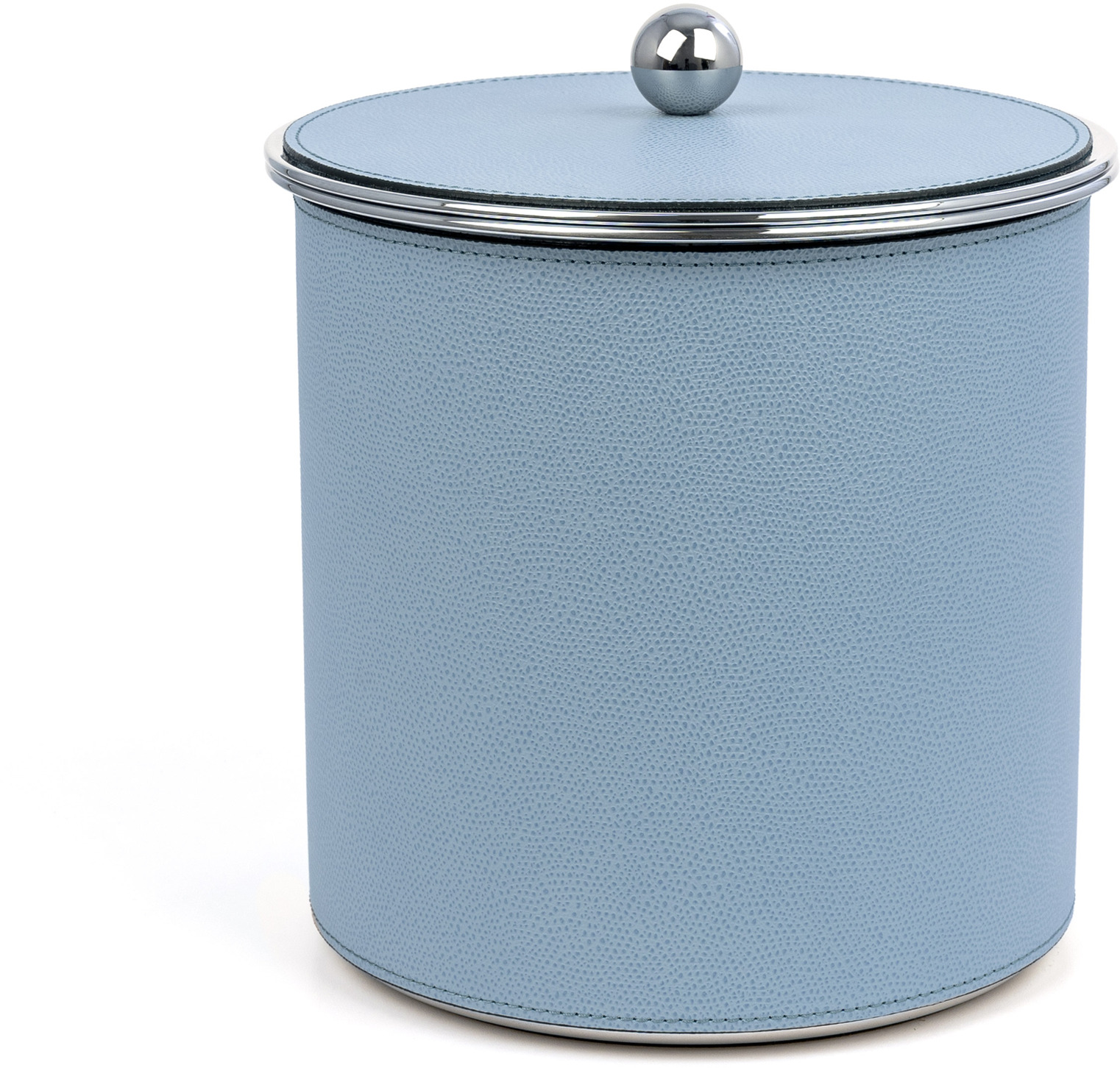 Ведро для льда Axel - Ø 20,5XH23,5 см / плетеная кожа серо-серого цвета