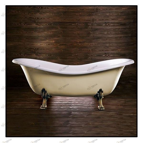 Ванна Akcjum Cleopatra WR-05-01-Br-J овальная кремовая с золотыми ножками WR0501BRJ