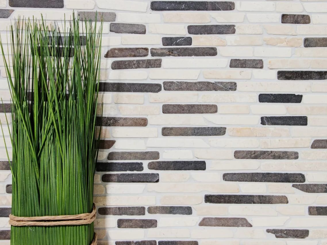 Отделка из белого мрамора и черного мрамора Mosaix ARCH-00079855