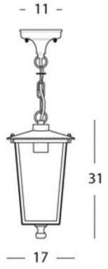 SOVIL Подвесной светильник для улицы из алюминия и стекла Notorius 423/26 - 865/11  - Вид №2