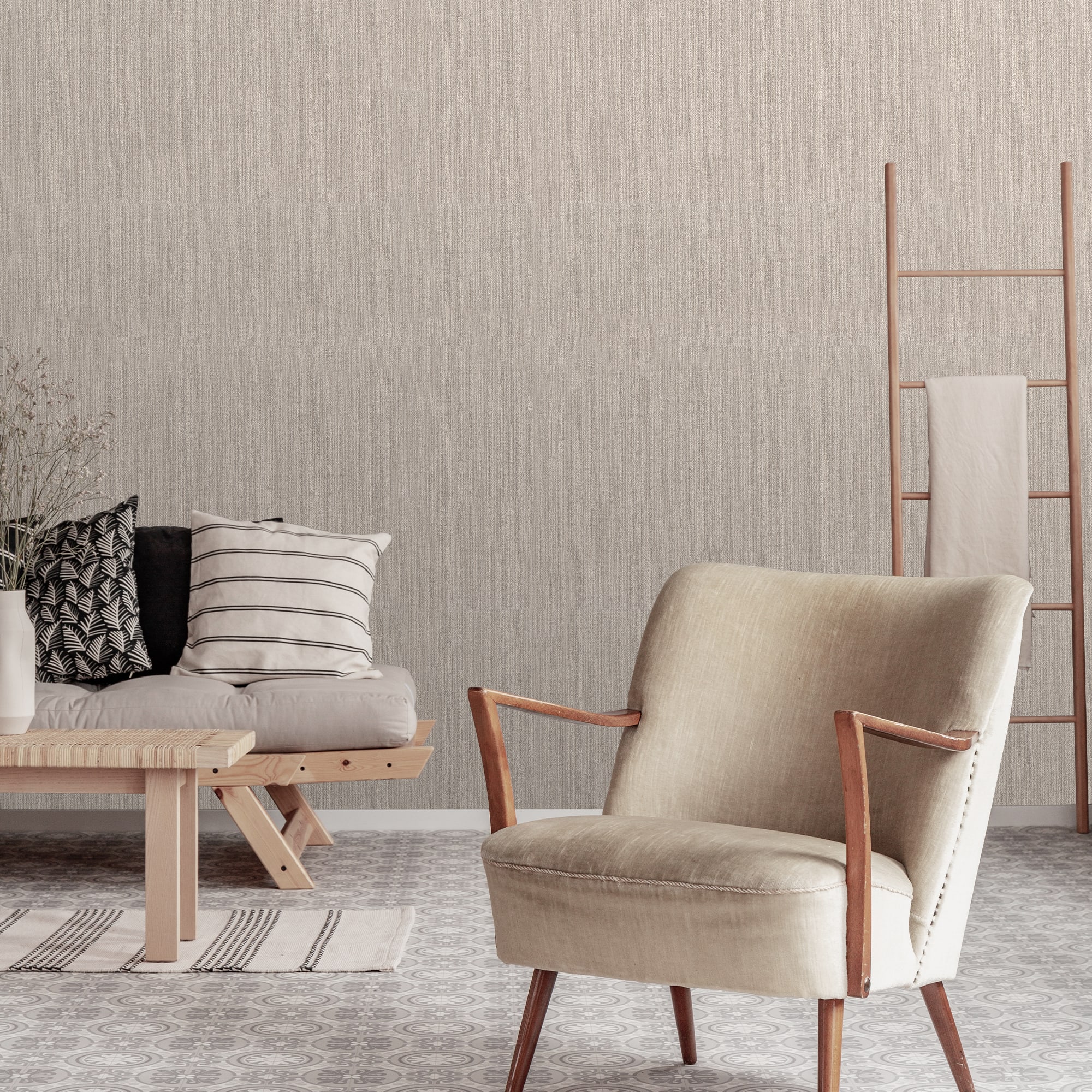 83684896 Обои флизелиновые Euro Decor бежевые 1.06 м 6010-02 Mia Santreyd - Вид №2